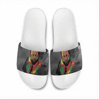 Samora Machel Slide Sandals Mozambique Liberation Graffiti Style Viva FRELIMO African Revolutionary - Wonder Print Shop