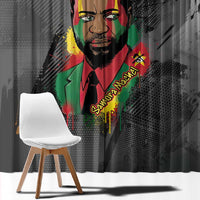 Samora Machel Window Curtain Mozambique Liberation Graffiti Style Viva FRELIMO African Revolutionary - Wonder Print Shop