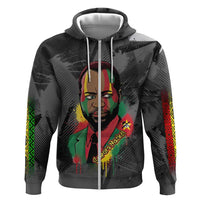 Samora Machel Zip Hoodie Mozambique Liberation Graffiti Style Viva FRELIMO African Revolutionary - Wonder Print Shop