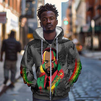 Samora Machel Zip Hoodie Mozambique Liberation Graffiti Style Viva FRELIMO African Revolutionary - Wonder Print Shop