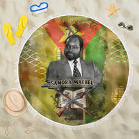 Samora Machel Beach Blanket Mozambique Flag Unity and Victory Quote Liberation Struggle - African Freedom Tribute - Wonder Print Shop