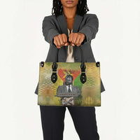 Samora Machel Leather Bag Mozambique Flag Unity and Victory Quote Liberation Struggle - African Freedom Tribute - Wonder Print Shop
