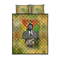 Samora Machel Quilt Bed Set Mozambique Flag Unity and Victory Quote Liberation Struggle - African Freedom Tribute - Wonder Print Shop
