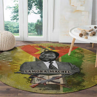 Samora Machel Round Carpet Mozambique Flag Unity and Victory Quote Liberation Struggle - African Freedom Tribute - Wonder Print Shop