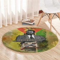 Samora Machel Round Carpet Mozambique Flag Unity and Victory Quote Liberation Struggle - African Freedom Tribute - Wonder Print Shop