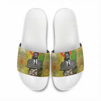 Samora Machel Slide Sandals Mozambique Flag Unity and Victory Quote Liberation Struggle - African Freedom Tribute - Wonder Print Shop