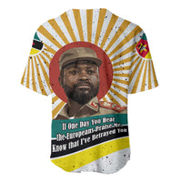Samora Machel Baseball Jersey Radiant Sunburst Bold Anti-Colonial Quote Mozambique Liberation - African Revolutionary Art - Wonder Print Shop