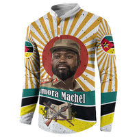 Samora Machel Button Sweatshirt Radiant Sunburst Bold Anti-Colonial Quote Mozambique Liberation - African Revolutionary Art