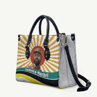 Samora Machel Leather Bag Radiant Sunburst Bold Anti-Colonial Quote Mozambique Liberation - African Revolutionary Art - Wonder Print Shop
