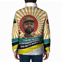 Samora Machel Padded Jacket Radiant Sunburst Bold Anti-Colonial Quote Mozambique Liberation - African Revolutionary Art - Wonder Print Shop