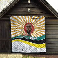 Samora Machel Quilt Radiant Sunburst Bold Anti-Colonial Quote Mozambique Liberation - African Revolutionary Art - Wonder Print Shop