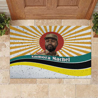 Samora Machel Rubber Doormat Radiant Sunburst Bold Anti-Colonial Quote Mozambique Liberation - African Revolutionary Art - Wonder Print Shop