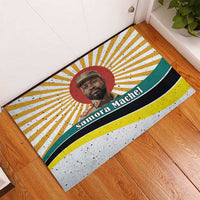 Samora Machel Rubber Doormat Radiant Sunburst Bold Anti-Colonial Quote Mozambique Liberation - African Revolutionary Art - Wonder Print Shop
