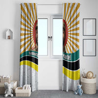 Samora Machel Window Curtain Radiant Sunburst Bold Anti-Colonial Quote Mozambique Liberation - African Revolutionary Art - Wonder Print Shop