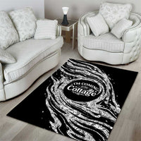 I'm Coming to the Cottage Area Rug with Hand-Drawn Floral Pattern