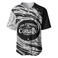 I'm Coming to the Cottage Baseball Jersey with Hand-Drawn Floral Pattern