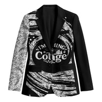 I'm Coming to the Cottage Blazer with Hand-Drawn Floral Pattern