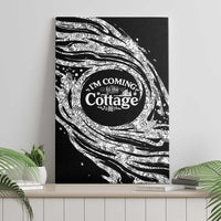 I'm Coming to the Cottage Canvas Wall Art with Hand-Drawn Floral Pattern