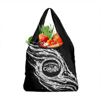 I'm Coming to the Cottage Grocery Bag with Hand-Drawn Floral Pattern