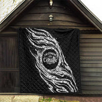 I'm Coming to the Cottage Quilt with Hand-Drawn Floral Pattern