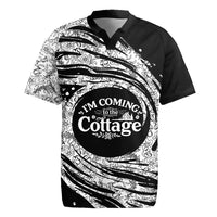 I'm Coming to the Cottage Rugby Jersey with Hand-Drawn Floral Pattern