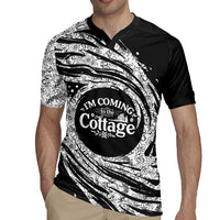 I'm Coming to the Cottage Rugby Jersey with Hand-Drawn Floral Pattern