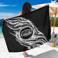 I'm Coming to the Cottage Sarong with Hand-Drawn Floral Pattern