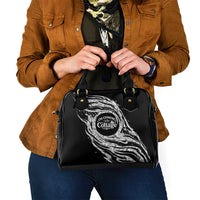 I'm Coming to the Cottage Shoulder Handbag with Hand-Drawn Floral Pattern