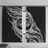 I'm Coming to the Cottage Window Curtain with Hand-Drawn Floral Pattern