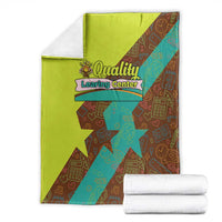 Quality Learning Center Blanket with School Supply Doodle Pattern