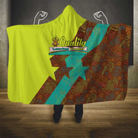 Quality Learning Center Hooded Blanket with School Supply Doodle Pattern