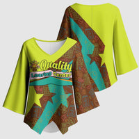 Quality Learning Center Kimono Sleeve Blouse with School Supply Doodle Pattern
