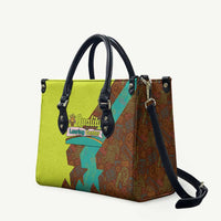 Quality Learning Center Leather Bag with School Supply Doodle Pattern