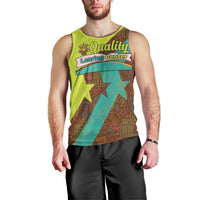 Quality Learning Center Men Tank Top with School Supply Doodle Pattern