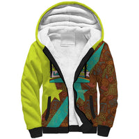 Quality Learning Center Sherpa Hoodie with School Supply Doodle Pattern