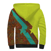 Quality Learning Center Sherpa Hoodie with School Supply Doodle Pattern