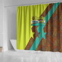 Quality Learning Center Shower Curtain with School Supply Doodle Pattern