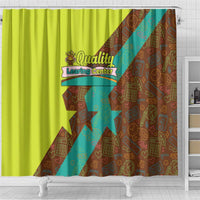Quality Learning Center Shower Curtain with School Supply Doodle Pattern