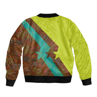 Quality Learning Center Sleeve Zip Bomber Jacket with School Supply Doodle Pattern