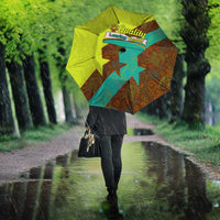Quality Learning Center Umbrella with School Supply Doodle Pattern