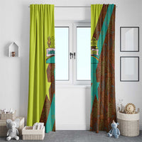 Quality Learning Center Window Curtain with School Supply Doodle Pattern