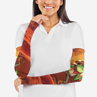 Cowboy Frog Outlaw Arm Sleeves with Desert Sunset Silhouette Pattern