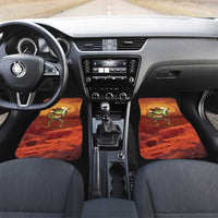 Cowboy Frog Outlaw Car Mats with Desert Sunset Silhouette Pattern
