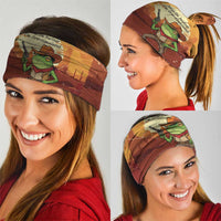 Cowboy Frog Outlaw Neck Gaiter with Desert Sunset Silhouette Pattern