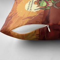 Cowboy Frog Outlaw Pillow Cover with Desert Sunset Silhouette Pattern