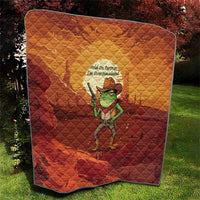 Cowboy Frog Outlaw Quilt with Desert Sunset Silhouette Pattern