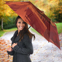 Cowboy Frog Outlaw Umbrella with Desert Sunset Silhouette Pattern