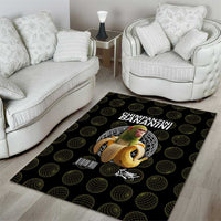 Chimpanzi Bananini Primate Area Rug with 3D Wireframe Globe Pattern