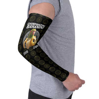 Chimpanzi Bananini Primate Arm Sleeves with 3D Wireframe Globe Pattern