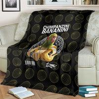 Chimpanzi Bananini Primate Blanket with 3D Wireframe Globe Pattern
